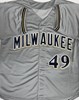 YOVANI GALLARDO SIGNED CUSTOM REPLICA GRAY JERSEY - MILWAUKEE BREWERS - JSA