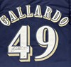 YOVANI GALLARDO SIGNED CUSTOM REPLICA NAVY JERSEY - MILWAUKEE BREWERS - JSA