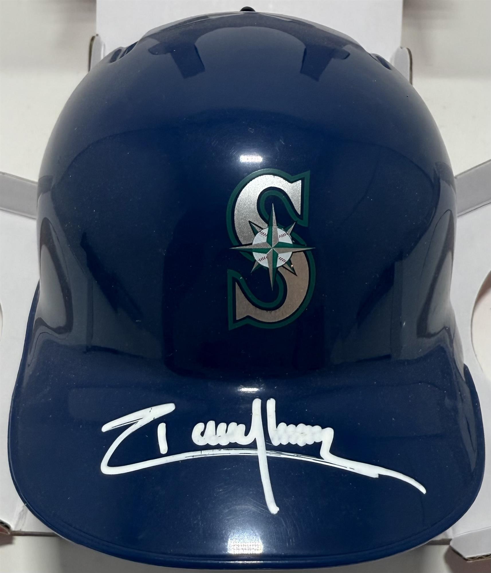 RANDY JOHNSON SIGNED RAWLINGS MARINERS MINI HELMET - JSA RANDY JOHNSON SIGNED RAWLINGS MARINERS MINI HELMET - JSA