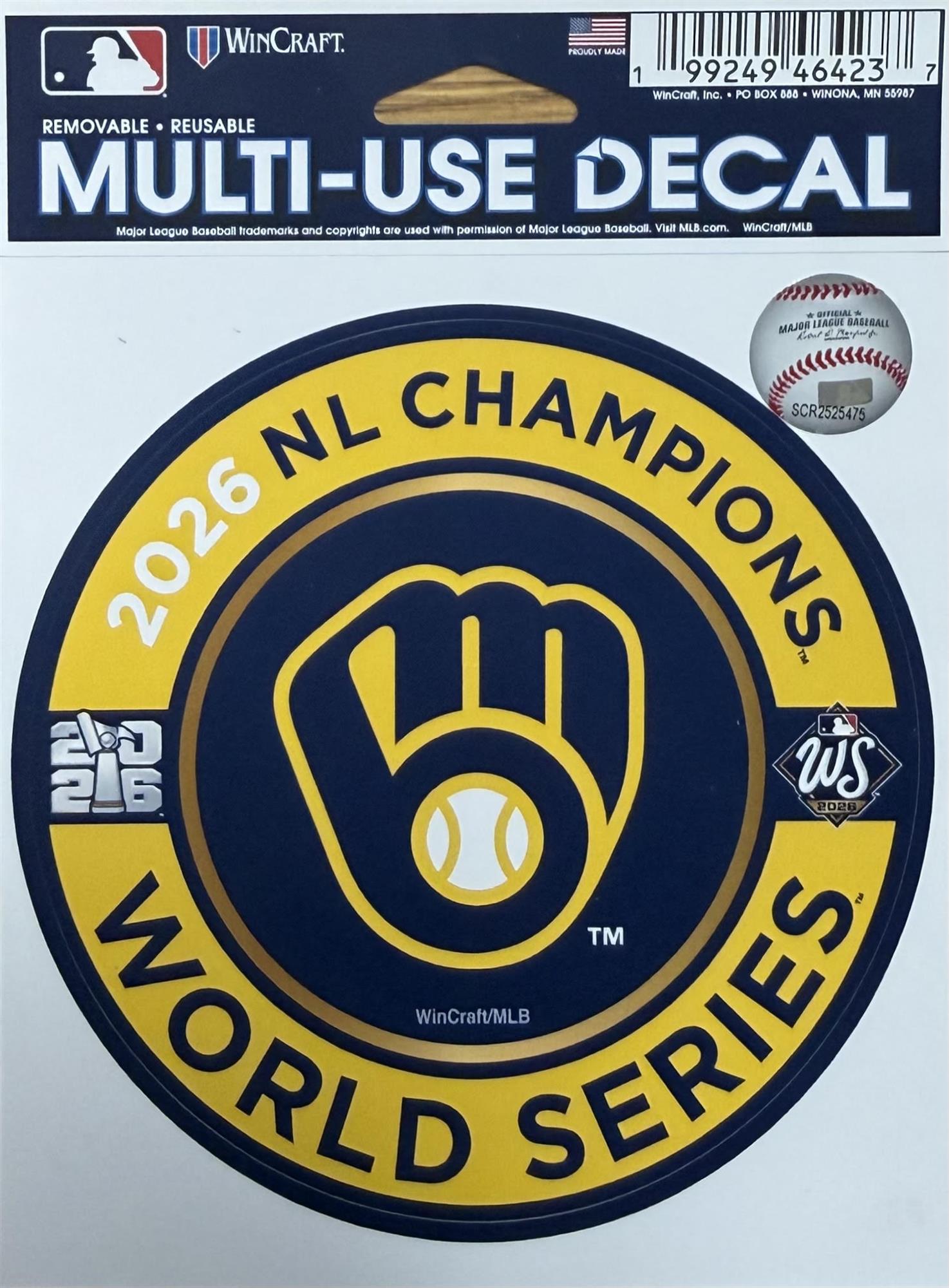 Milwaukee Brewers 2026 World Series Multi-Use Decal