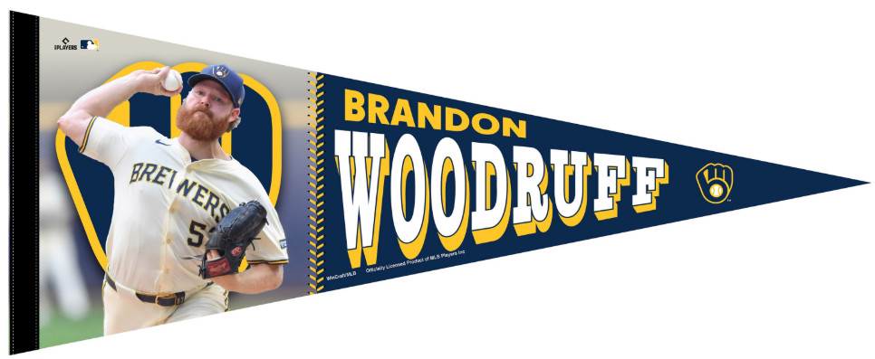 BRANDON WOODRUFF PREMIUM PLAYER PENNANT - WSC EXCLUSIVE