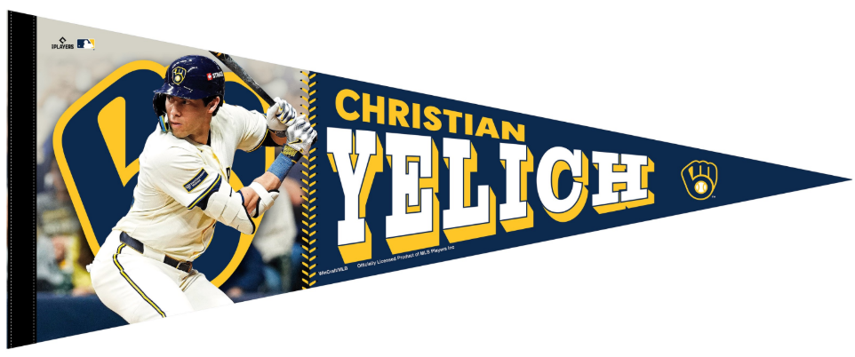 CHRISTIAN YELICH PREMIUM PLAYER PENNANT - WSC EXCLUSIVE