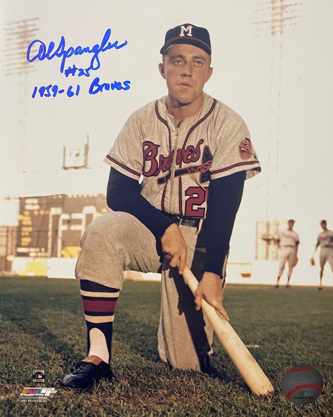 AL SPANGLER SIGNED 8X10 BRAVES PHOTO #2