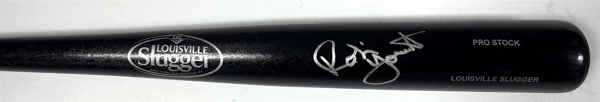 ROBIN YOUNT SIGNED LOUISVILLE SLUGGER BLACK BAT - BREWERS - BAS