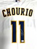 JACKSON CHOURIO SIGNED OFFICIAL NIKE CREAM BREWERS JERSEY - MLB