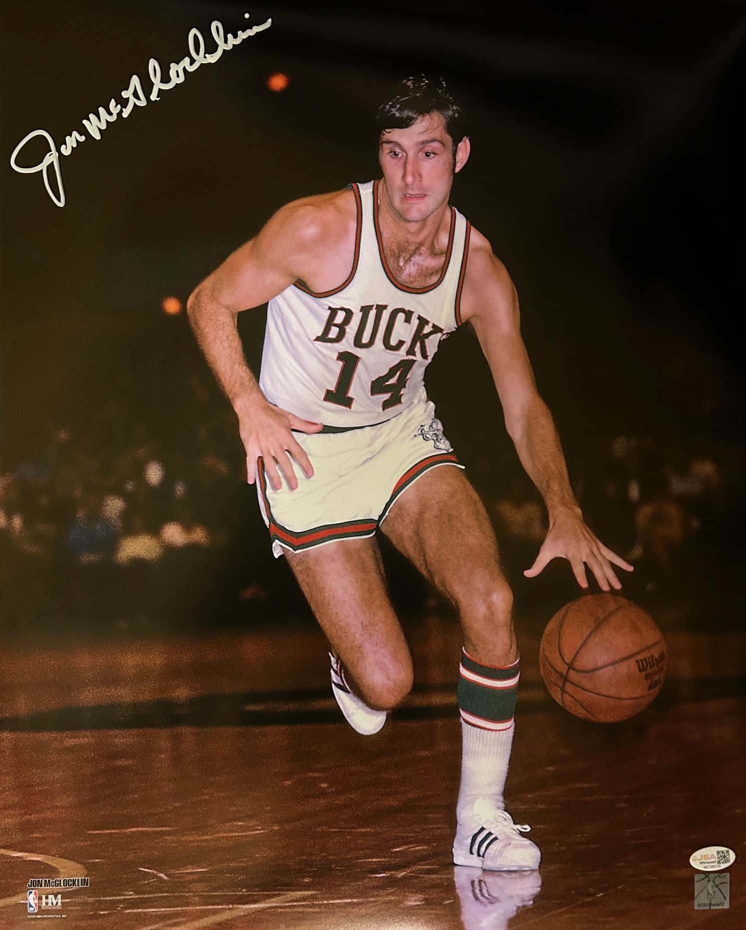 JON McGLOCKLIN SIGNED 16X20 BUCKS PHOTO #7