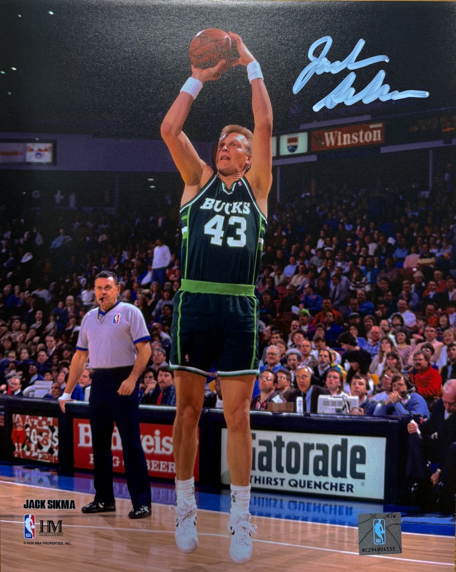 JACK SIKMA SIGNED 8X10 BUCKS PHOTO #4