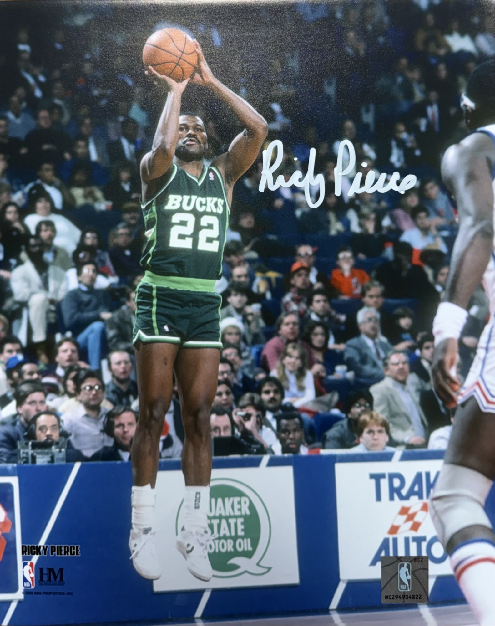 RICKY PIERCE SIGNED 8X10 BUCKS PHOTO #4