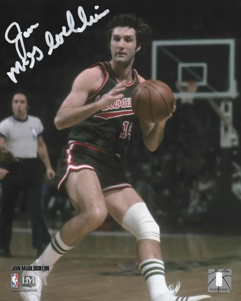 JON McGLOCKLIN SIGNED 8X10 BUCKS PHOTO #6