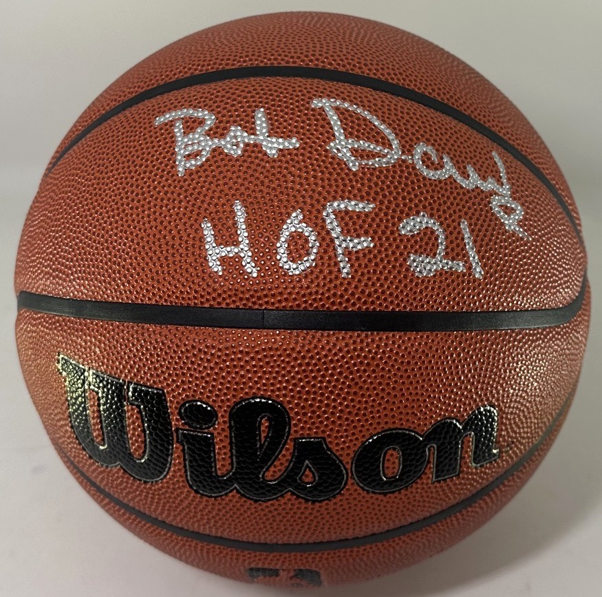 BOBBY DANDRIDGE SIGNED REPLICA WILSON BASKETBALL W/ HOF - BUCKS - BAS
