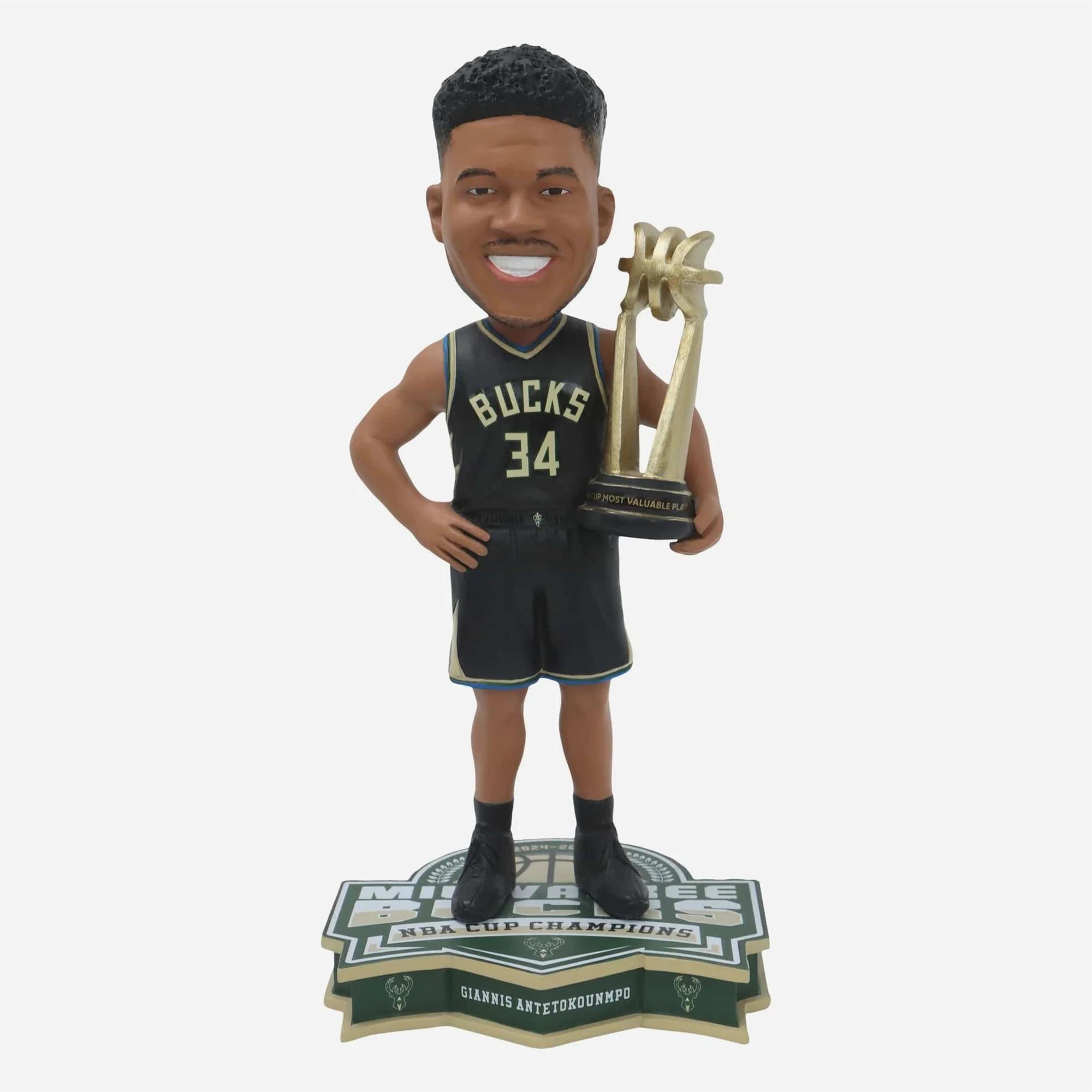 GIANNIS ANTETOKOUNMPO 2024 NBA CUP CHAMPIONS FOCO MILWAUKEE BUCKS BOBBLEHEAD