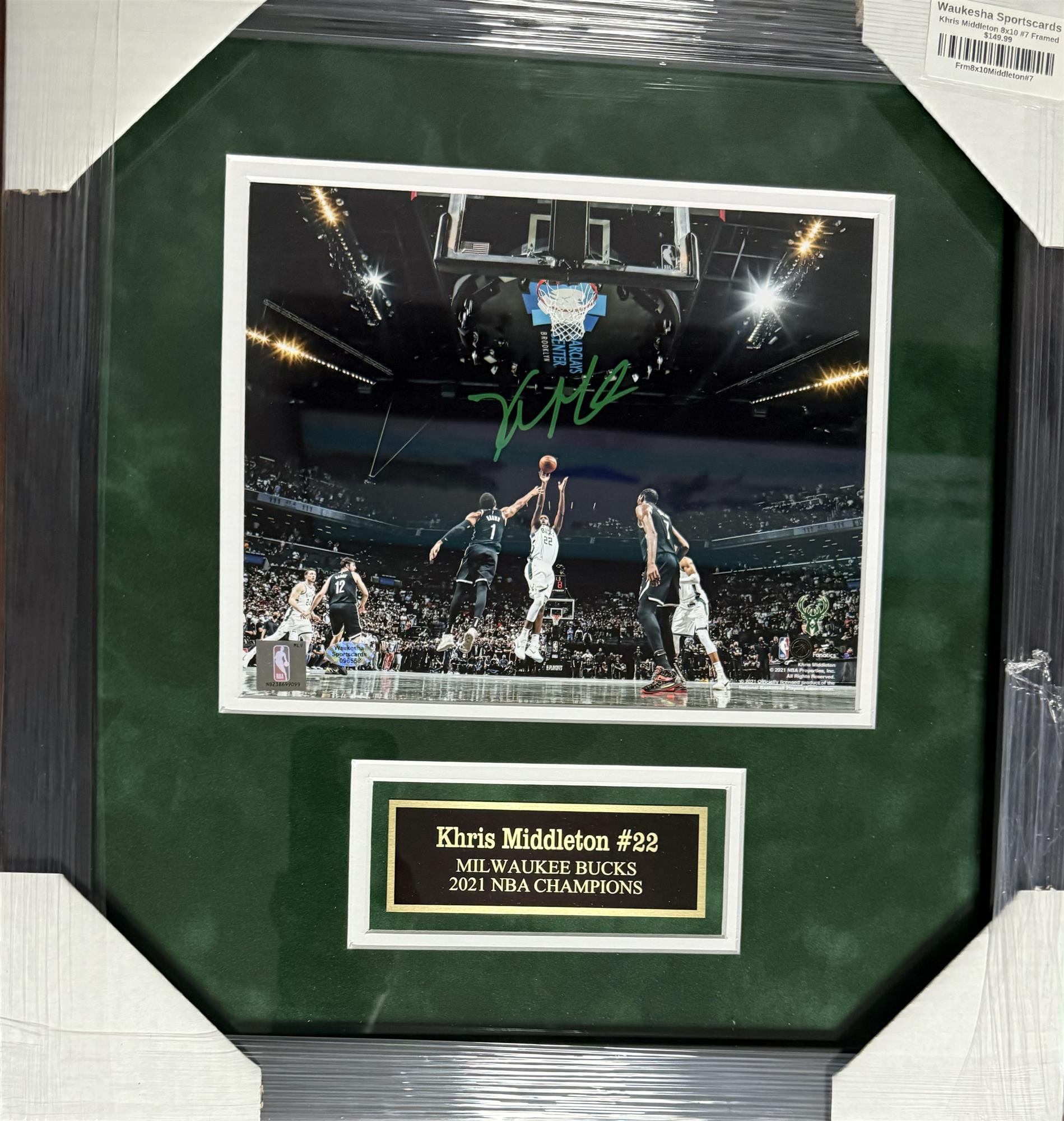 KHRIS MIDDLETON FRAMED SIGNED BUCKS 8X10 PHOTO #7