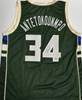 GIANNIS ANTETOKOUNMPO SIGNED CUSTOM REPLICA BUCKS GREEN JERSEY - BAS
