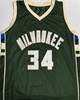 GIANNIS ANTETOKOUNMPO SIGNED CUSTOM REPLICA BUCKS GREEN JERSEY - BAS