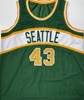 JACK SIKMA SIGNED CUSTOM REPLICA GREEN SUPERSONICS JERSEY W/ HOF - BAS