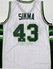 JACK SIKMA SIGNED CUSTOM REPLICA WHITE BUCKS JERSEY W/ HOF - BAS