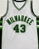 JACK SIKMA SIGNED CUSTOM REPLICA WHITE BUCKS JERSEY W/ HOF - BAS