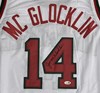 JON McGLOCKLIN SIGNED CUSTOM REPLICA WHITE BUCKS JERSEY - JSA