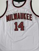 JON McGLOCKLIN SIGNED CUSTOM REPLICA WHITE BUCKS JERSEY - JSA