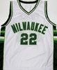 RICKY PIERCE SIGNED CUSTOM REPLICA WHITE BUCKS JERSEY