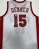 SAM DEKKER SIGNED CUSTOM REPLICA BADGERS WHITE JERSEY - BAS