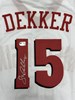 SAM DEKKER SIGNED CUSTOM REPLICA BADGERS WHITE JERSEY - BAS