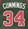 TERRY CUMMINGS SIGNED CUSTOM REPLICA GREEN / RED BUCKS JERSEY - BAS
