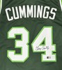 TERRY CUMMINGS SIGNED CUSTOM REPLICA GREEN / WHITE BUCKS JERSEY - BAS