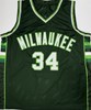 TERRY CUMMINGS SIGNED CUSTOM REPLICA GREEN / WHITE BUCKS JERSEY - BAS