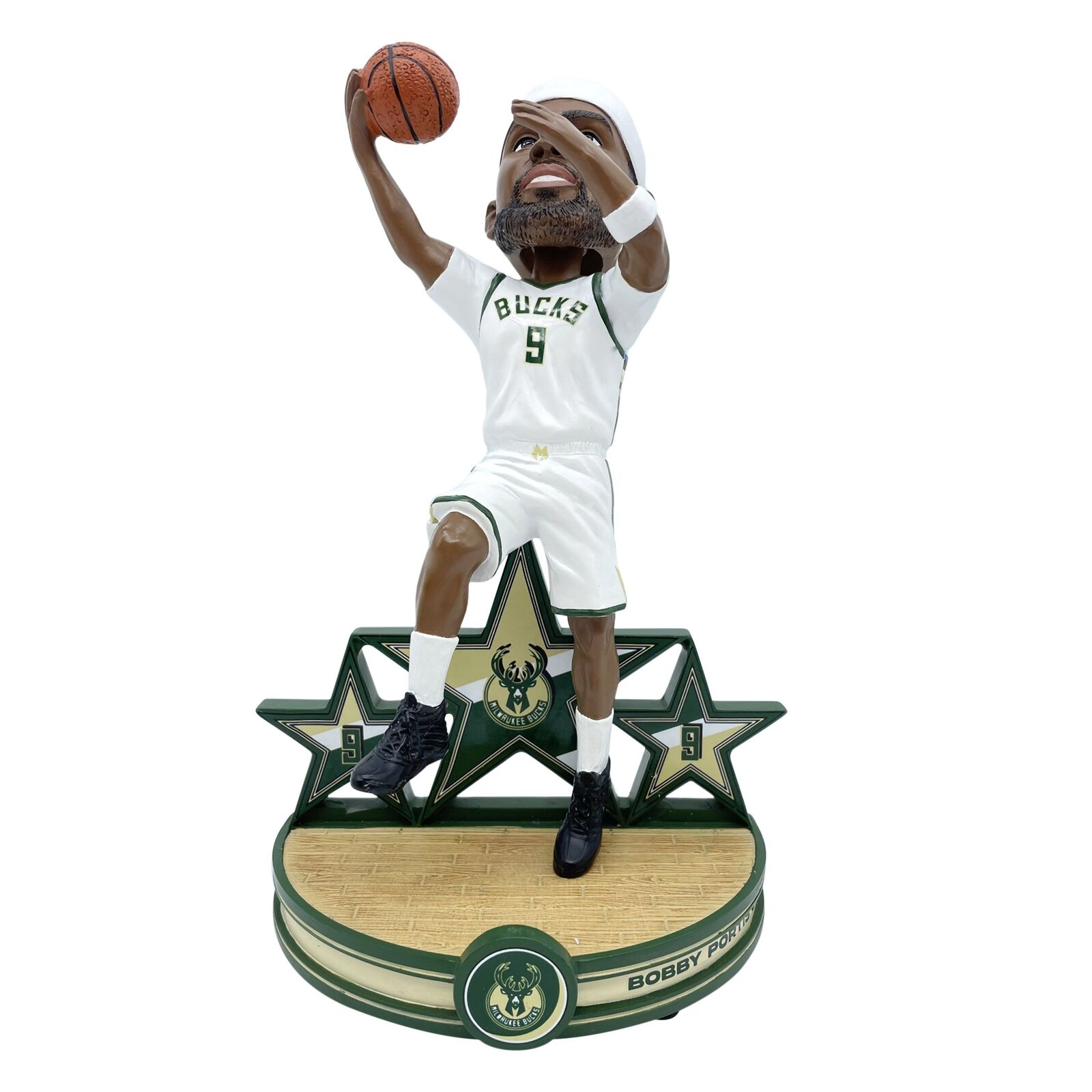 BOBBY PORTIS JR 2024 SUPERSTAR FOCO MILWAUKEE BUCKS BOBBLEHEAD