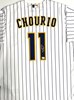 JACKSON CHOURIO SIGNED OFFICIAL NIKE PINSTRIPE BREWERS JERSEY - MLB