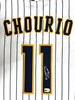 JACKSON CHOURIO SIGNED OFFICIAL NIKE PINSTRIPE BREWERS JERSEY - MLB