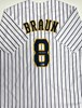 RYAN BRAUN SIGNED CUSTOM BREWERS PINSTRIPE JERSEY - BAS