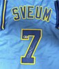 DALE SVEUM SIGNED CUSTOM REPLICA BREWERS BLUE JERSEY - BAS