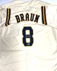 RYAN BRAUN SIGNED CUSTOM REPLICA BREWERS CREAM JERSEY - BAS