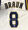RYAN BRAUN SIGNED CUSTOM REPLICA BREWERS CREAM JERSEY - BAS