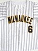 ISAAC COLLINS SIGNED CUSTOM REPLICA BREWERS PINSTRIPE JERSEY  - JSA