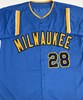 ANDREW VAUGHN SIGNED CUSTOM REPLICA BREWERS MKE CITY EDITION JERSEY  - JSA