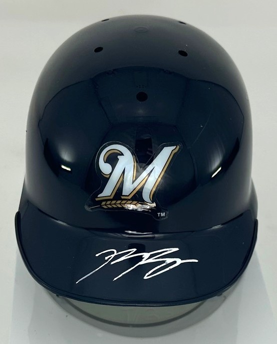 RYAN BRAUN SIGNED MILW BREWERS MINI HELMET - BAS