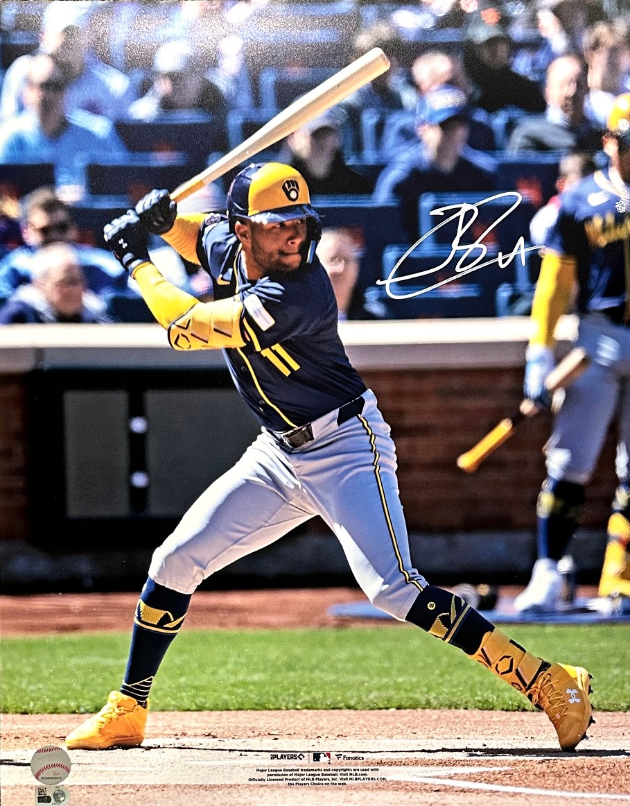 JACKSON CHOURIO SIGNED BREWERS 16x20 PHOTO #2 - MLB