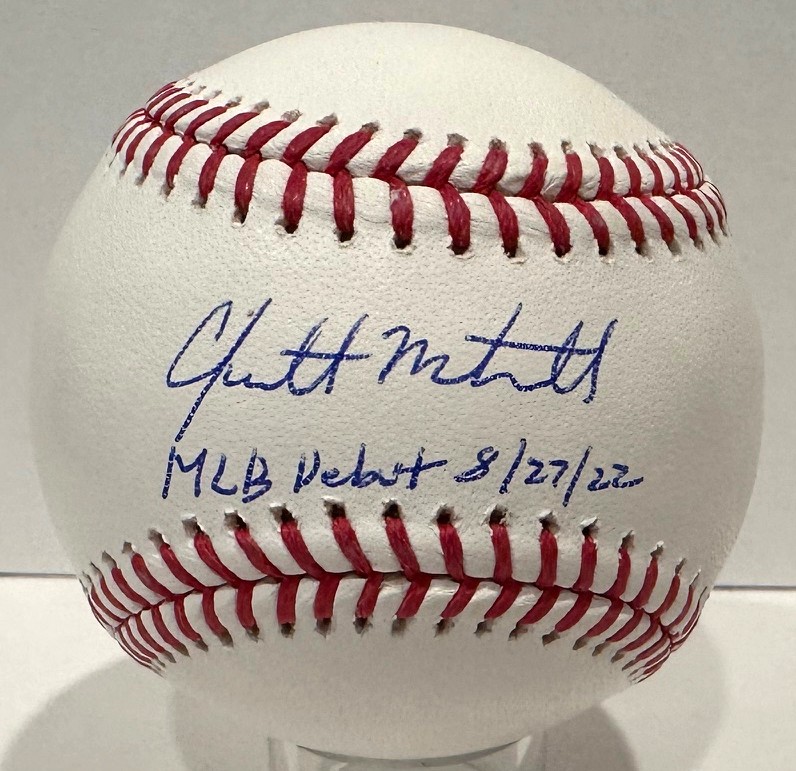 GARRETT MITCHELL SIGNED OFFICIAL MLB BASEBALL W/ MLB DEBUT - BREWERS - BAS