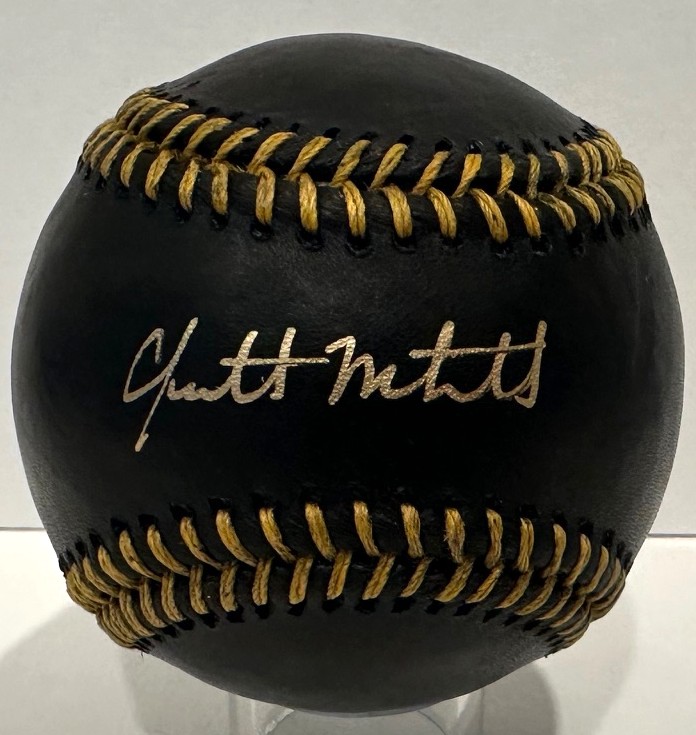 GARRETT MITCHELL SIGNED OFFICIAL MLB "BLACK" BASEBALL - BREWERS - BAS