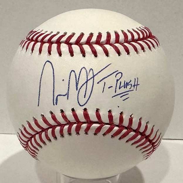 NYJER MORGAN SIGNED OFFICIAL MLB BASEBALL W/ T-PLUSH - BREWERS - BAS