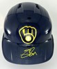 JACKSON CHOURIO SIGNED RAWLINGS FULL SIZE BREWERS BLUE HELMET - MLB
