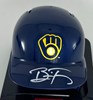 BRICE TURANG SIGNED RAWLINGS BREWERS BLUE MINI HELMET - BAS