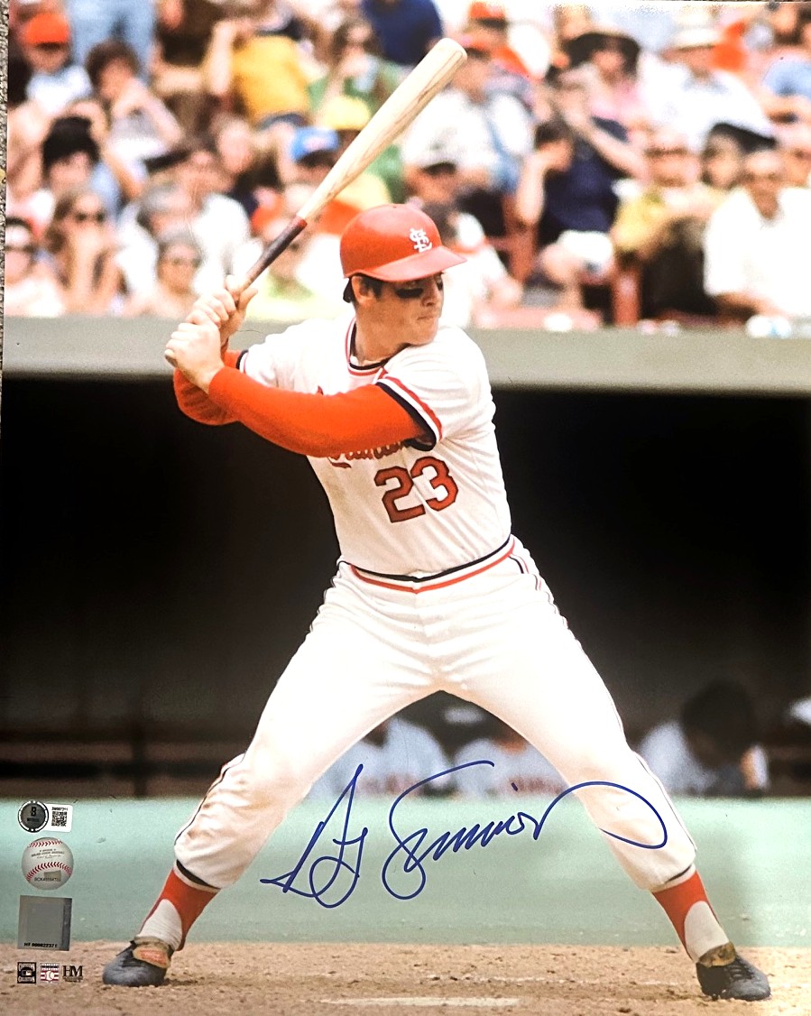 TED SIMMONS SIGNED 16X20 CARDINALS PHOTO #1 - BAS