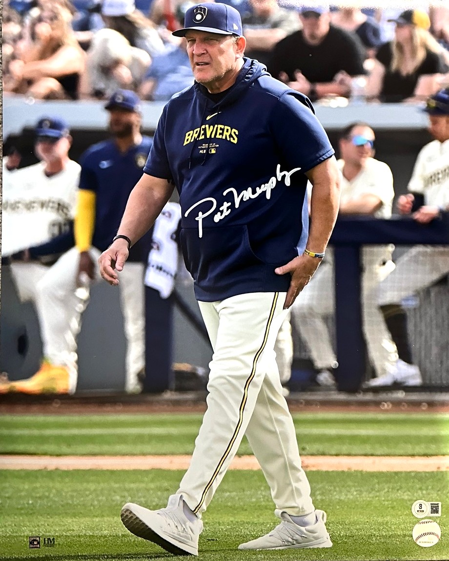 PAT MURPHY SIGNED 16X20 BREWERS PHOTO #2 - BAS