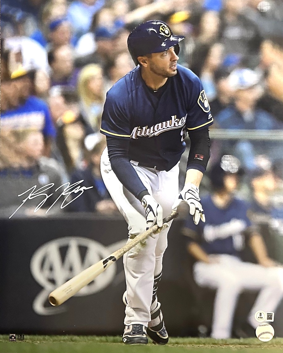 RYAN BRAUN SIGNED 16X20 BREWERS PHOTO #12 - BAS