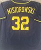 JACOB MISIOROWSKI SIGNED CUSTOM REPLICA BREWERS BLUE JERSEY  - PROVA
