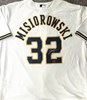 JACOB MISIOROWSKI SIGNED OFFICIAL NIKE BREWERS CREAM JERSEY  - PROVA